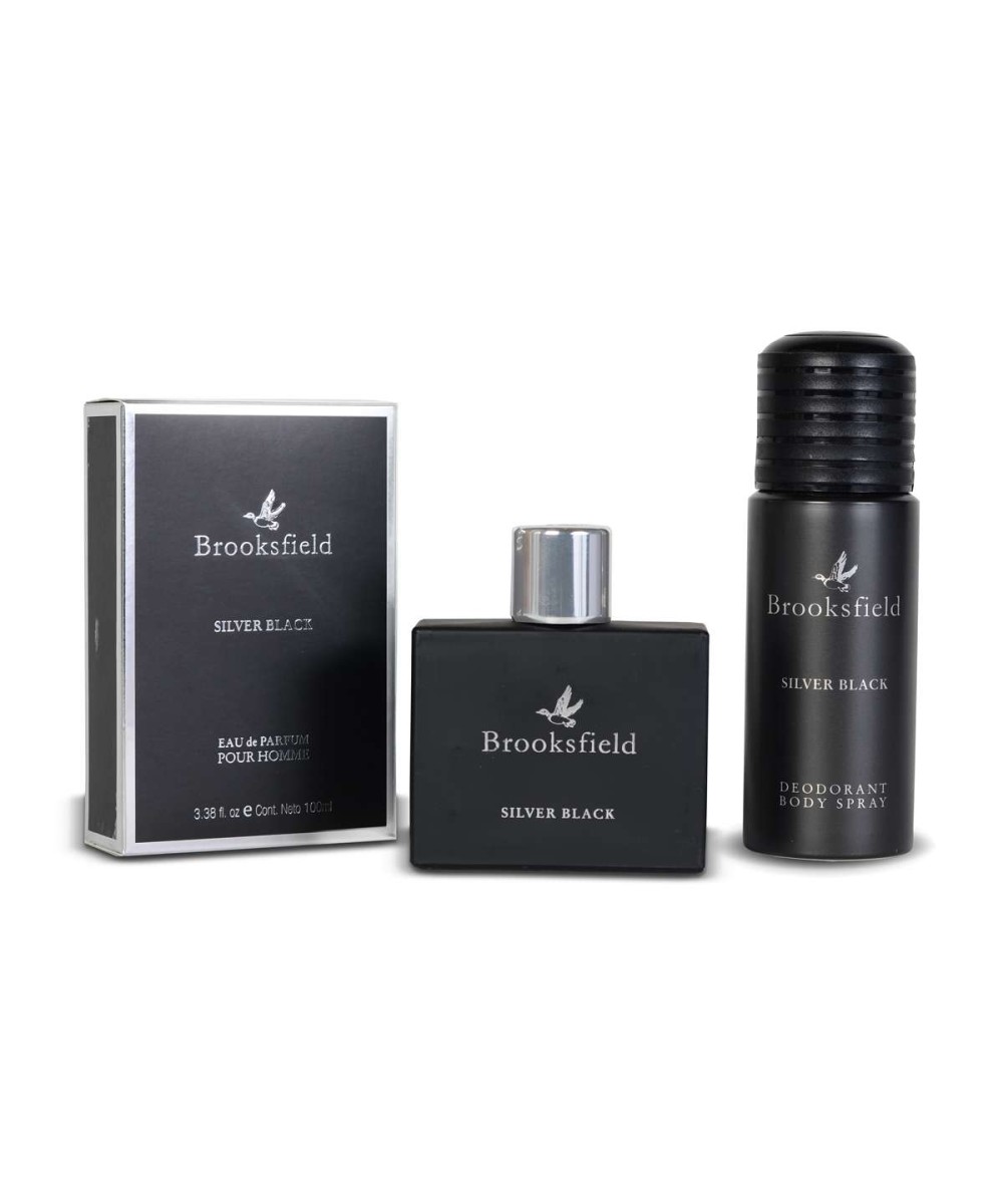 Pack Perfume Desodorante Silver Black Hombre