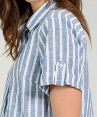 Camisa Sally Lino Manga Corta