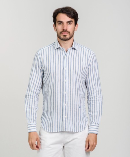 Camisa Milano Lino Striped