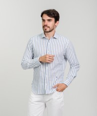 Camisa Milano Lino Striped