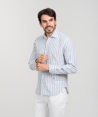 Camisa Milano Lino Striped