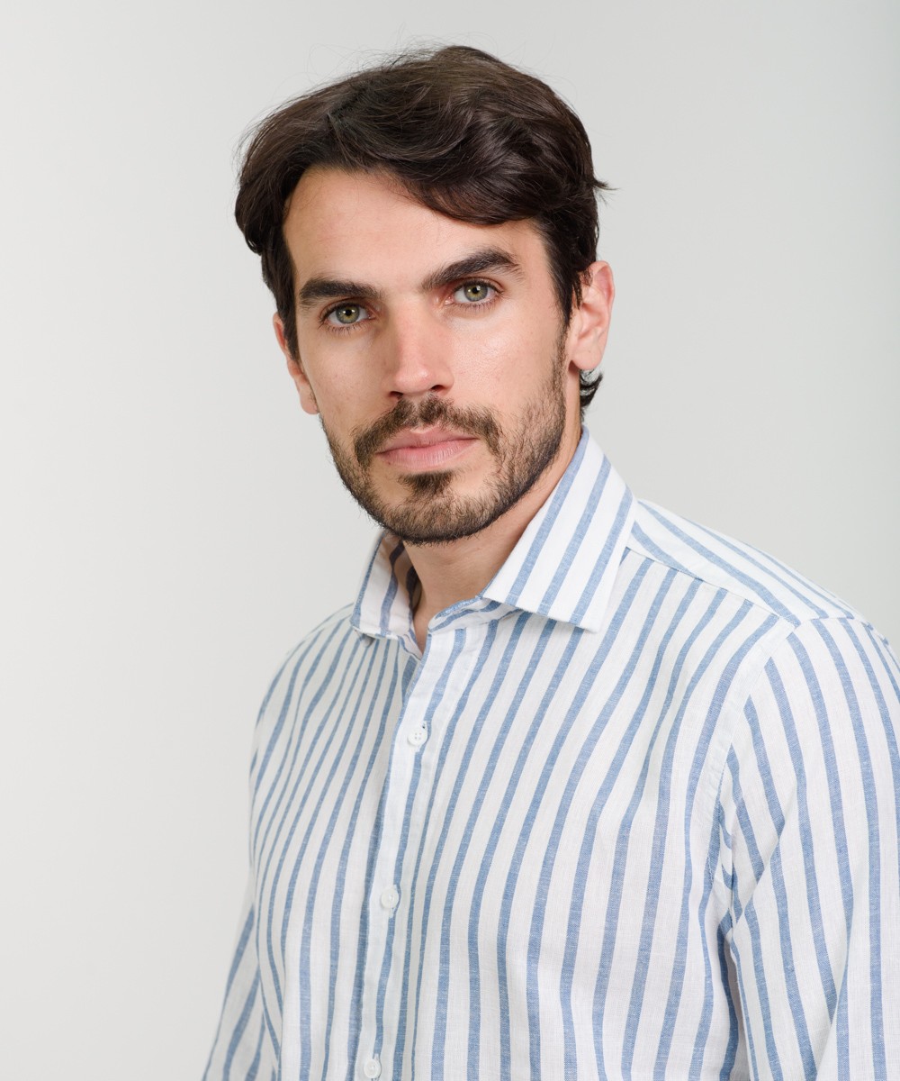 Camisa Milano Lino Striped