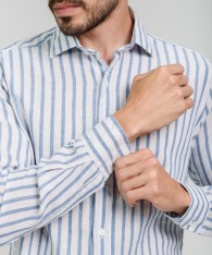 Camisa Milano Lino Striped