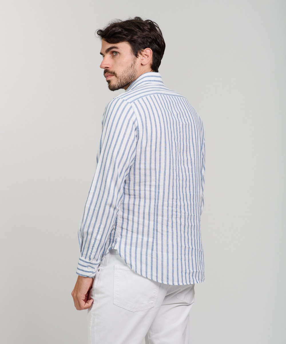 Camisa Milano Lino Striped