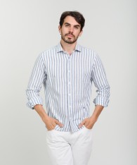 Camisa Milano Lino Striped