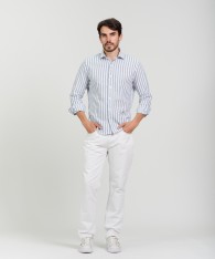 Camisa Milano Lino Striped