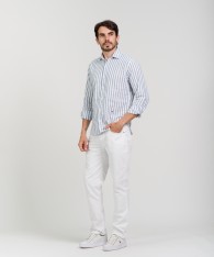 Camisa Milano Lino Striped