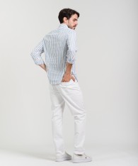 Camisa Milano Lino Striped