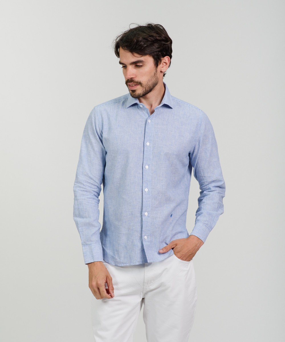 Camisa Milano Lino Striped