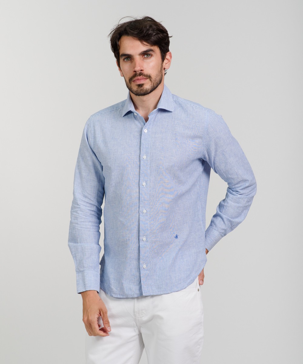 Camisa Milano Lino Striped
