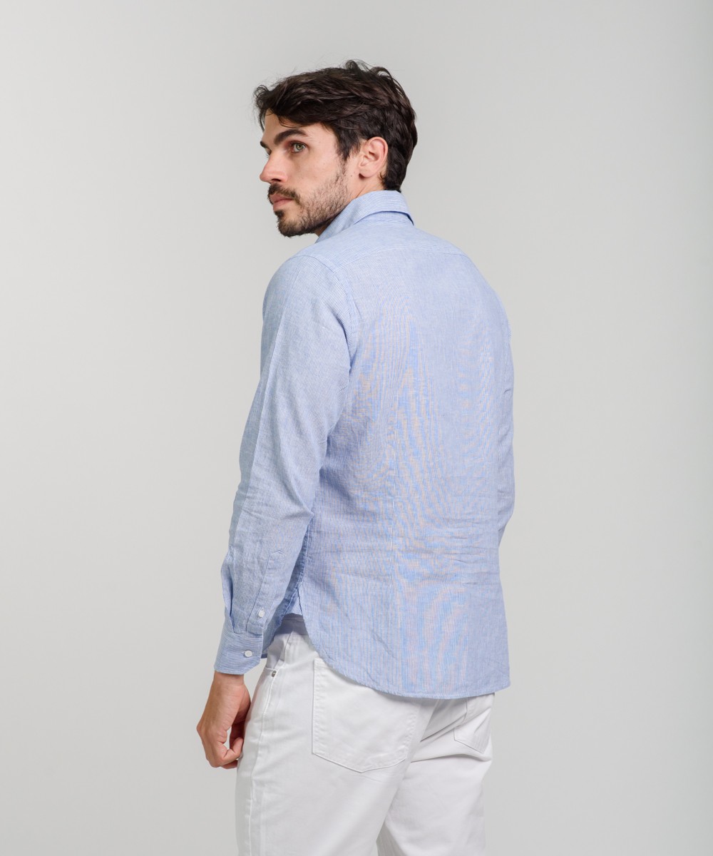 Camisa Milano Lino Striped