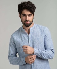 Camisa Mao Stripes Linen Camisa Mao Stripes Linen