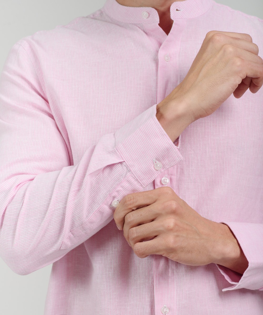 Camisa Mao Lino Striped