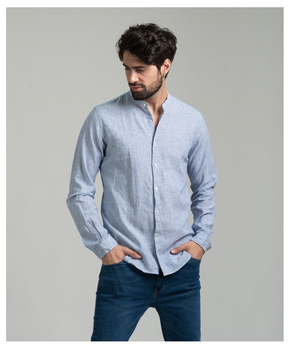 Camisa Mao Lino Striped
