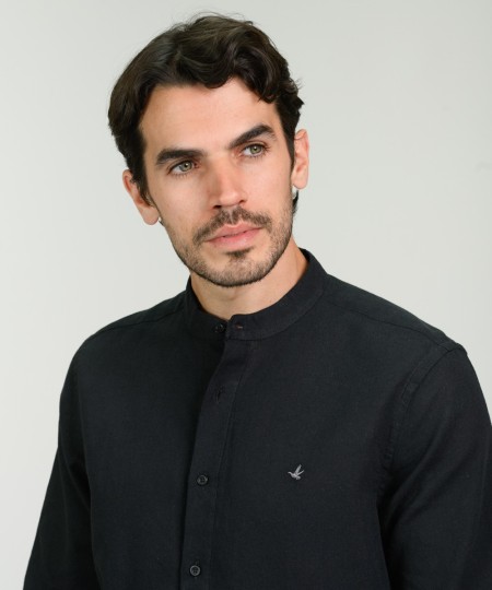 Camisa Mao Half Placket Lino 2