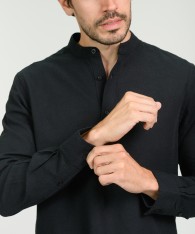 Camisa Mao Half Placket Lino