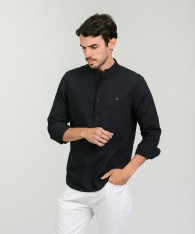 Camisa Mao Half Placket Lino