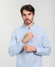 Camisa Mao Half Placket Lino