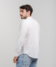 Camisa Mao Half Placket Lino