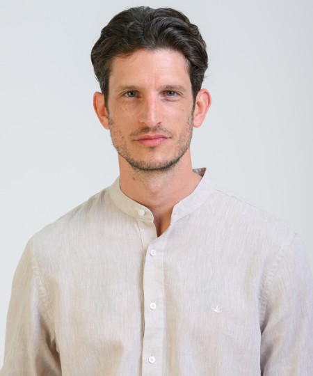 Camisa Mao Half Placket Lino 2
