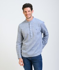 Camisa Mao Half Placket Lino