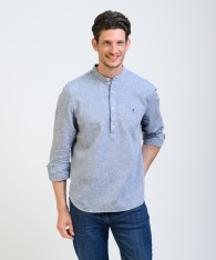 Camisa Mao Half Placket Lino