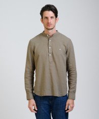 Camisa Mao Half Placket Lino