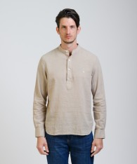 Camisa Mao Half Placket Lino