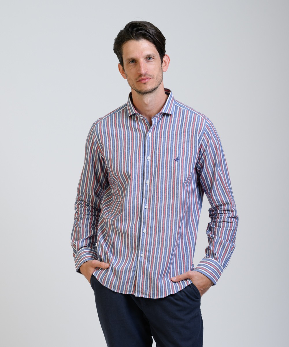 Camisa Milano Stripe Lino