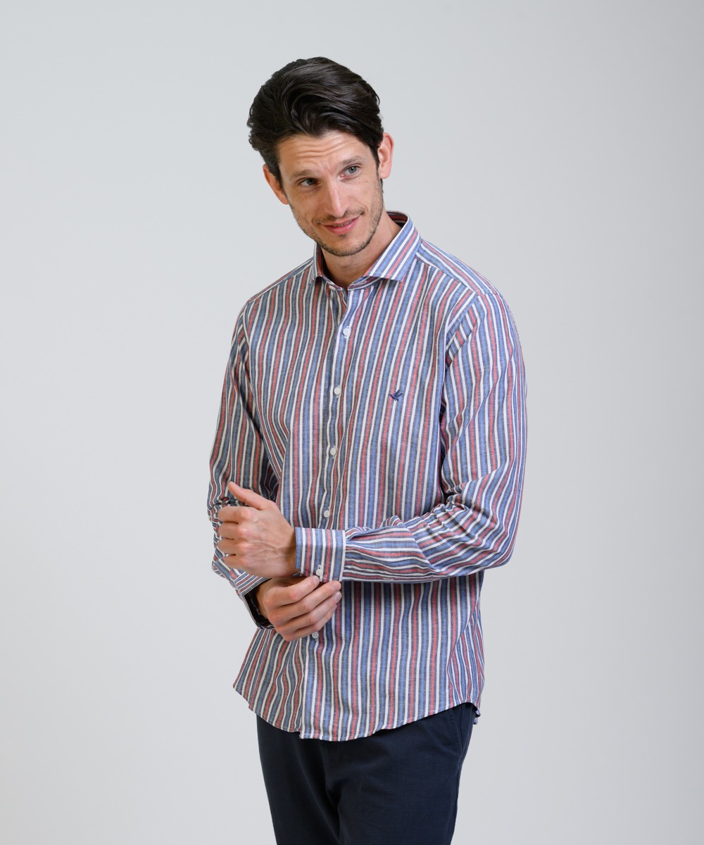 Camisa Milano Stripe Lino