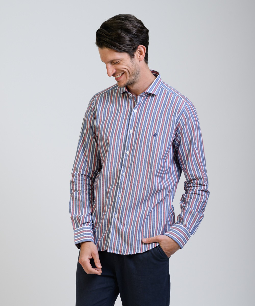 Camisa Milano Stripe Lino