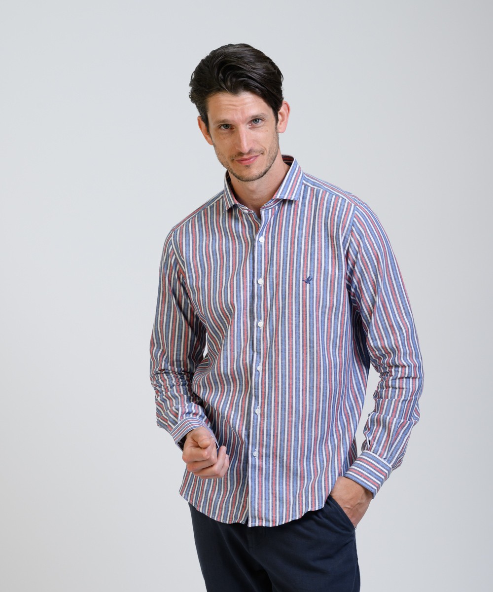 Camisa Milano Stripe Lino