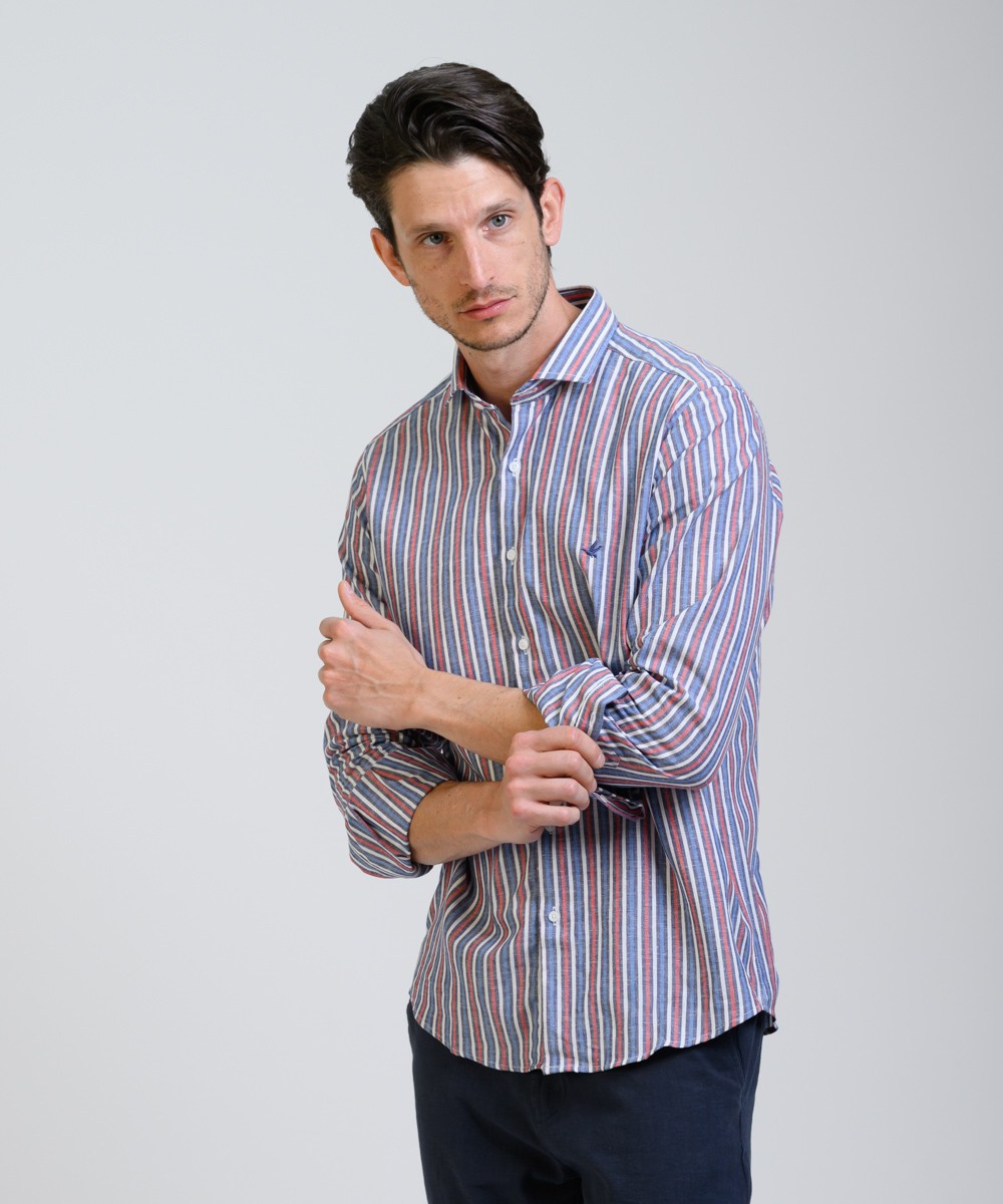 Camisa Milano Stripe Lino