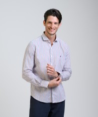 Camisa Milano Stripe Lino