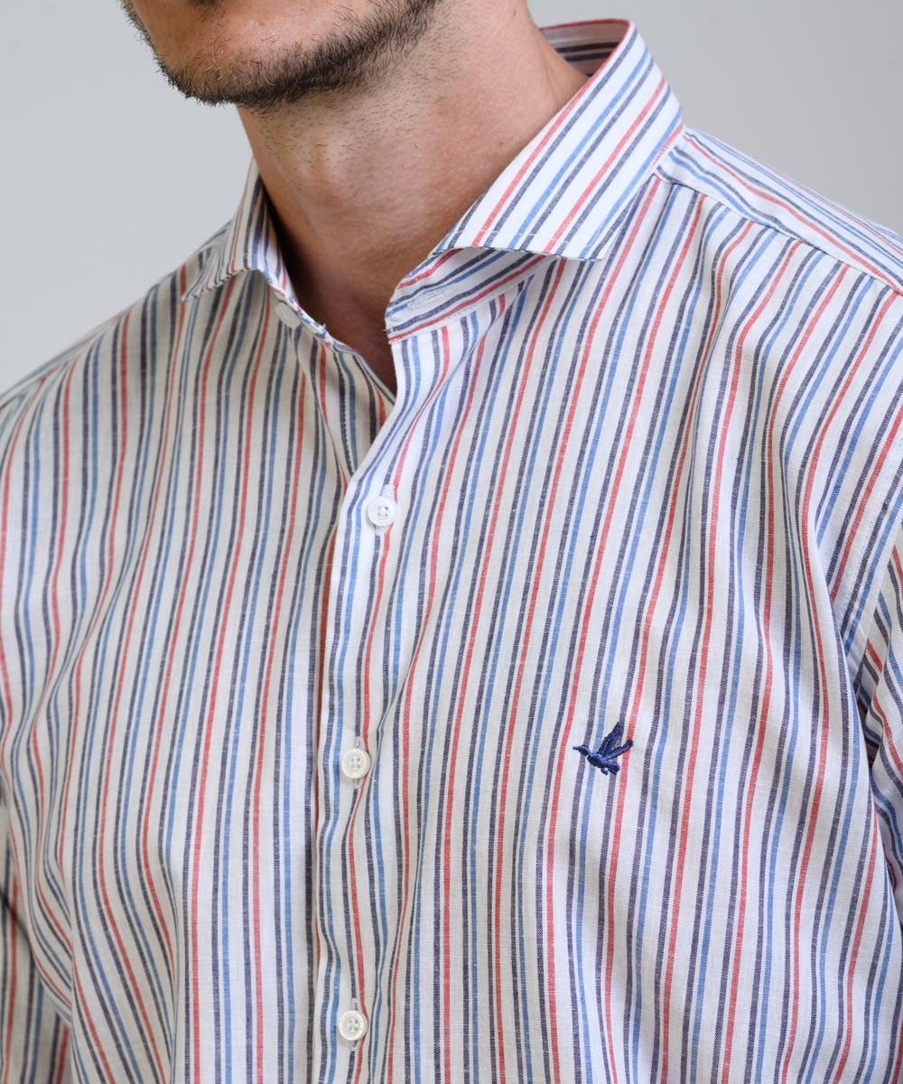 Camisa Milano Stripe Lino