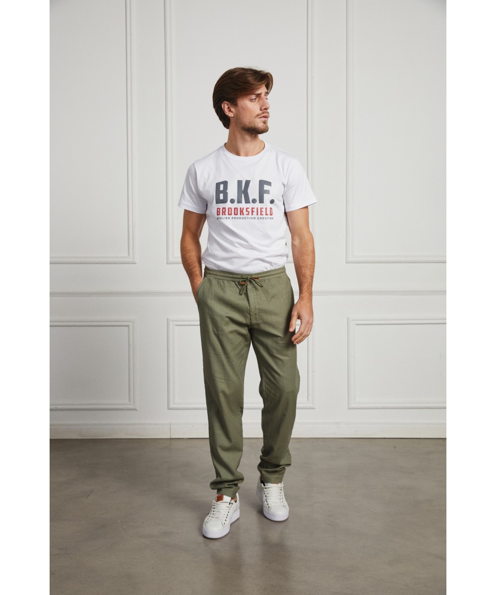 Pantalon Lino Herringbone