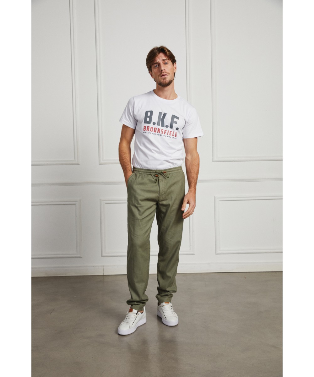 Pantalon Lino Herringbone