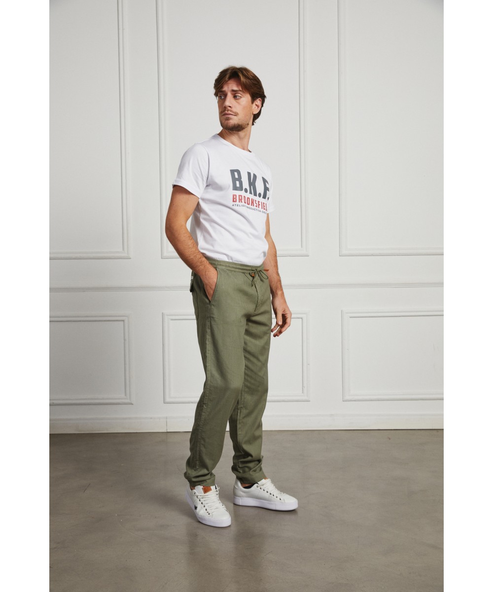 Pantalon Lino Herringbone