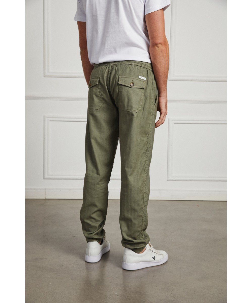 Pantalon Lino Herringbone