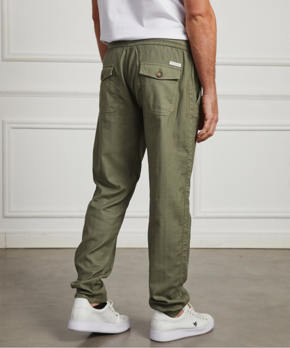 Pantalon Lino Herringbone