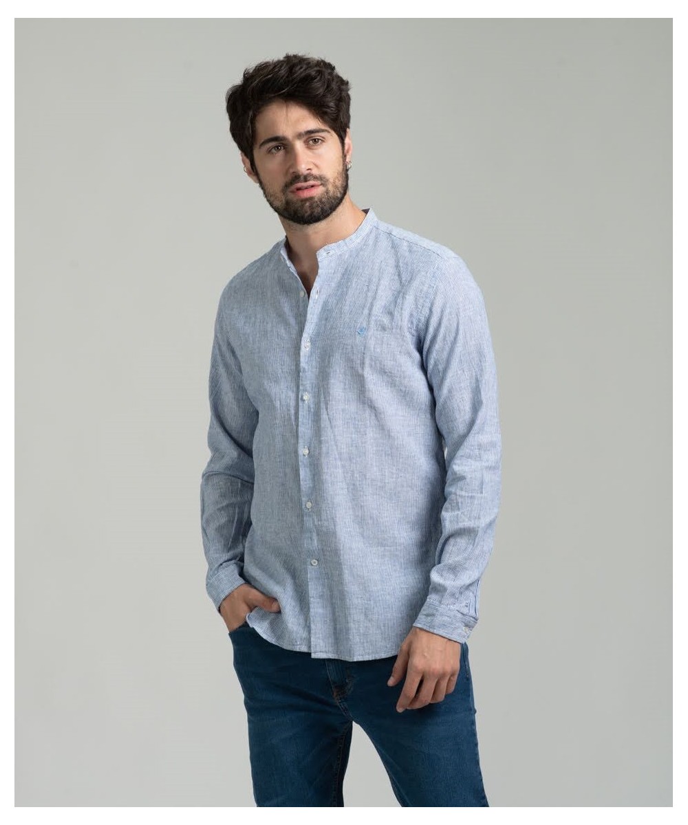 Camisa Mao Lino Striped