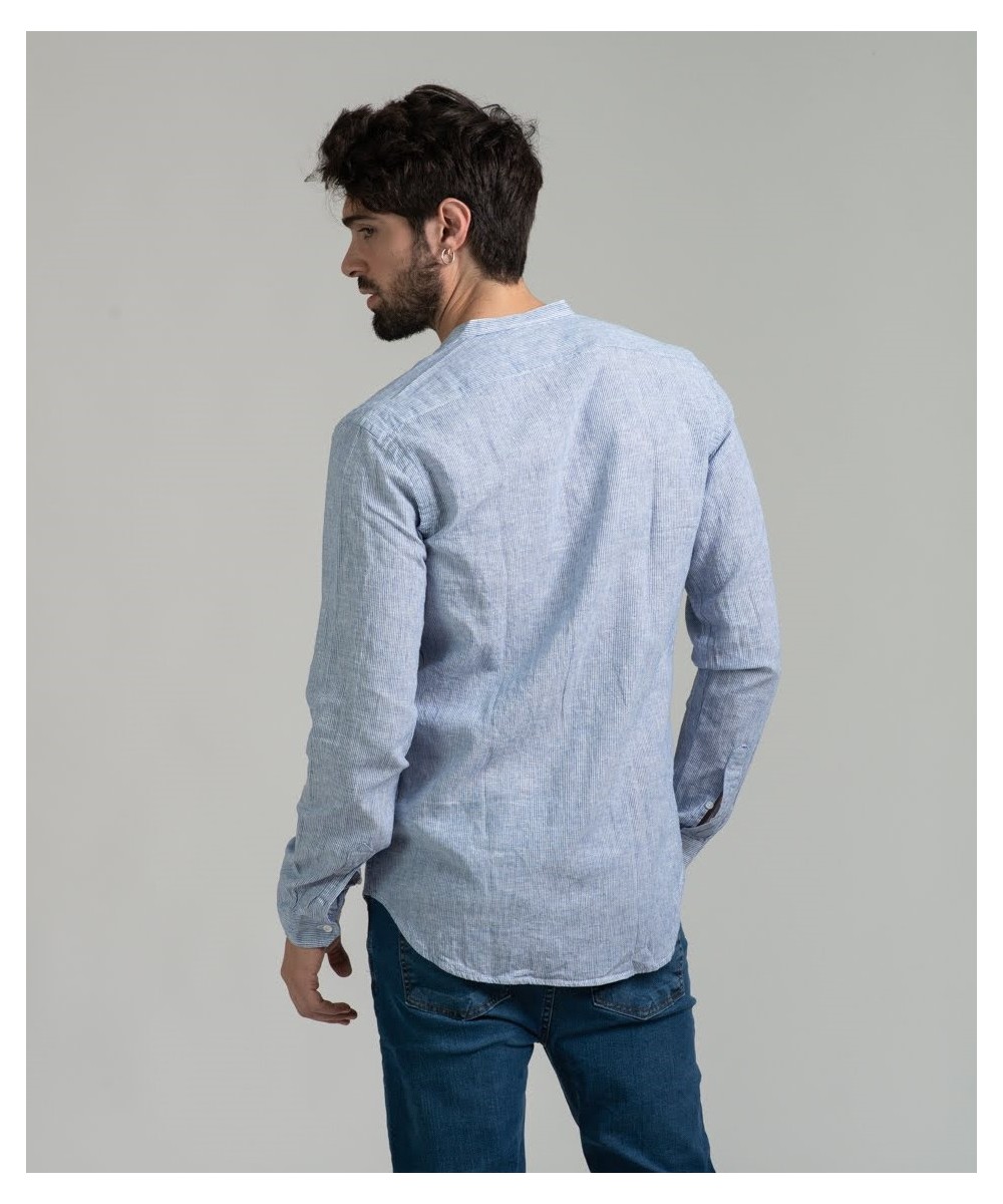 Camisa Mao Lino Striped