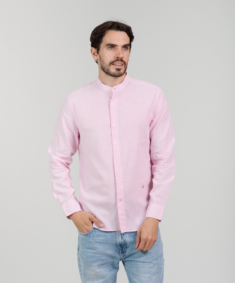 Camisa Mao Lino Striped
