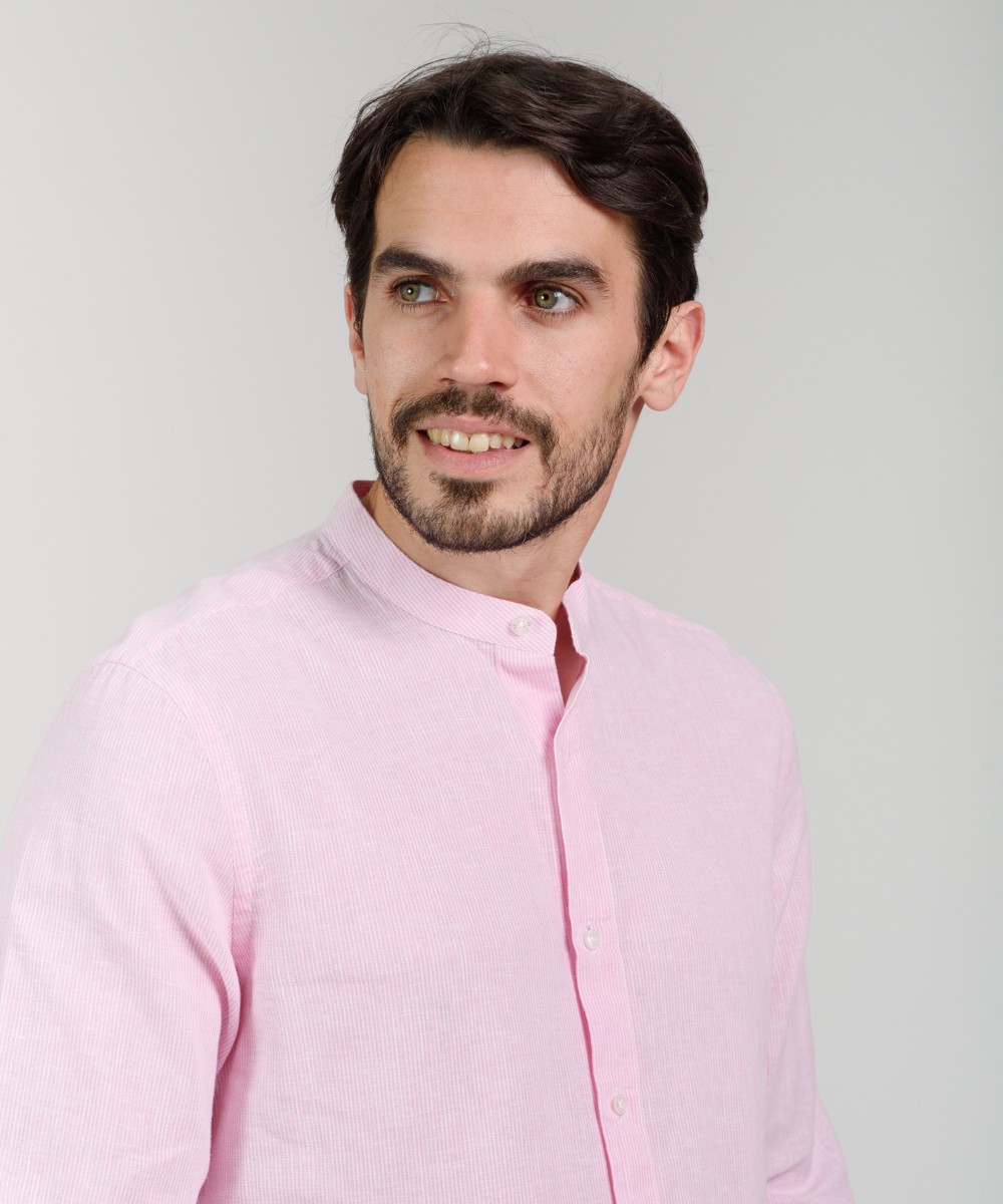 Camisa Mao Lino Striped