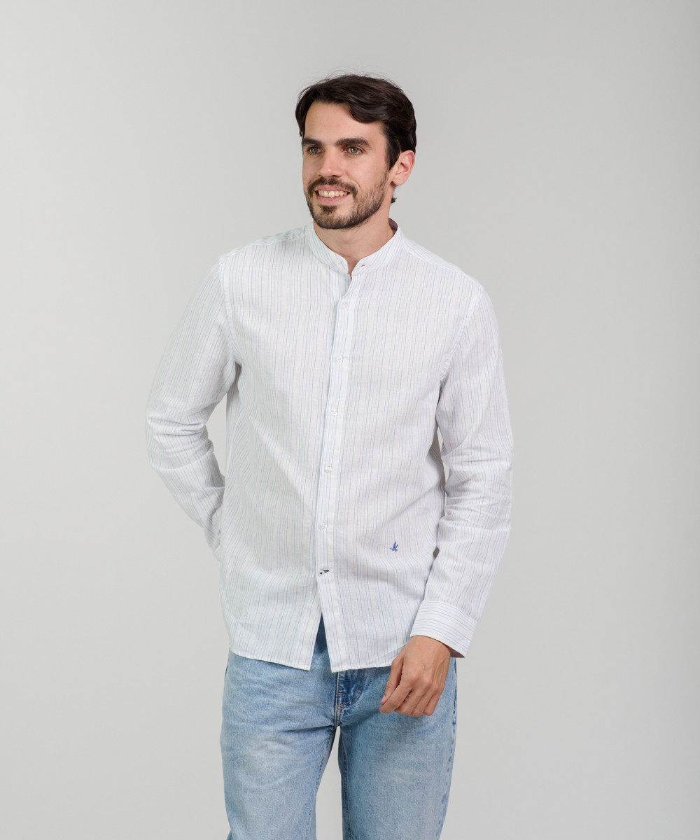 Camisa Mao Lino Striped