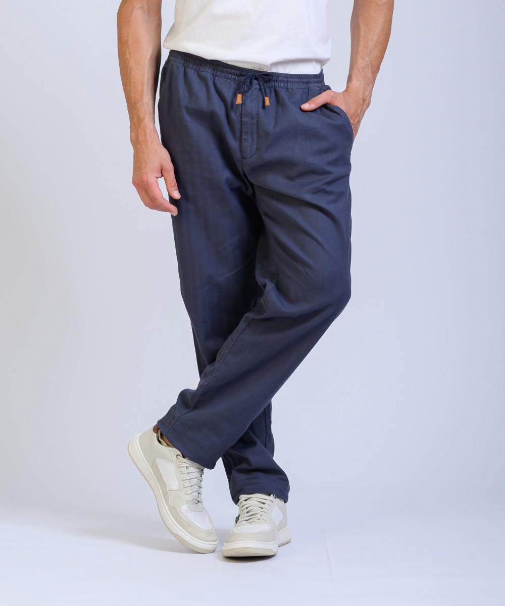 Pantalon Lino Herringbone