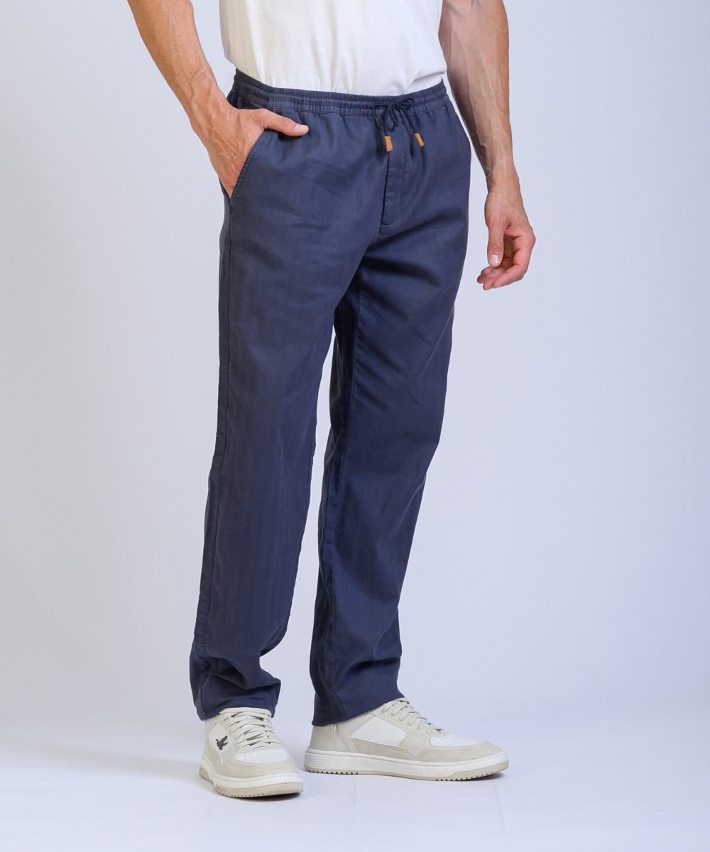 Pantalon Lino Herringbone