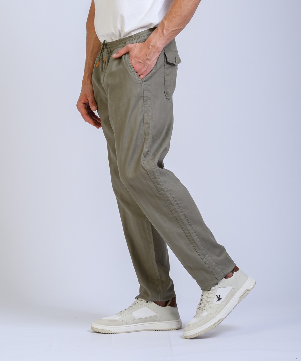 Pantalon Lino Herringbone