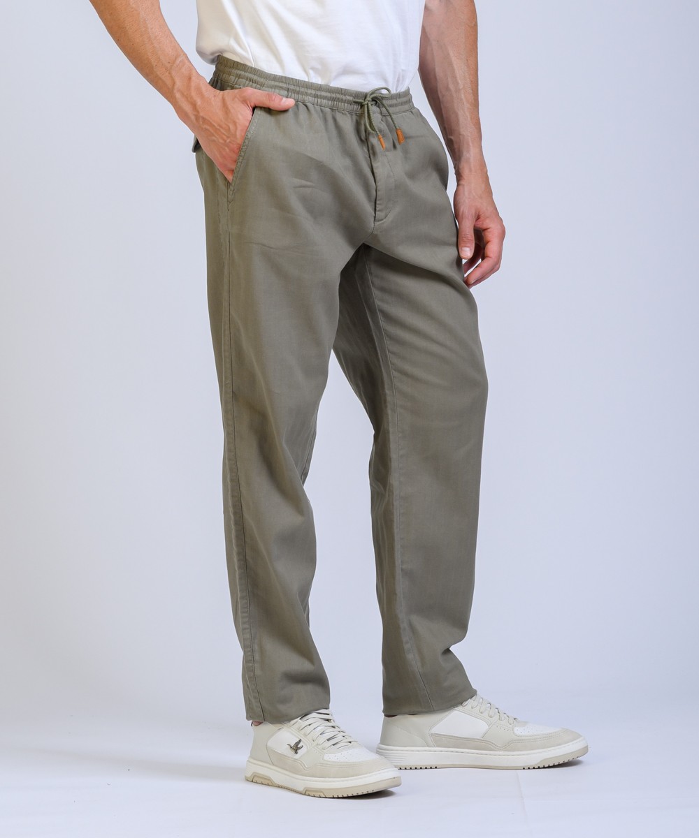 Pantalon Lino Herringbone