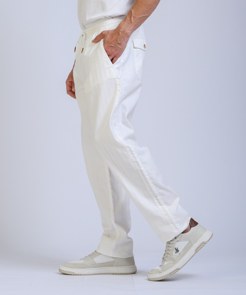 Pantalon Lino Herringbone